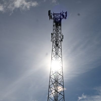 Communications tower in Leduc South