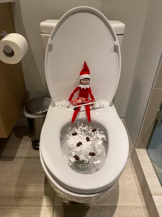 Elf in the toilet