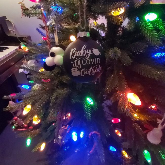 Funny COVID christmas ornament